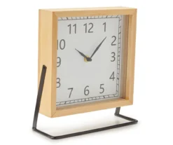 Brown & Black Square Tabletop Clock -Northlight Sales Store 810534569 1