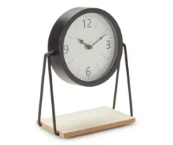 Black Round Elevated Tabletop Clock -Northlight Sales Store 810534570 1