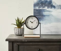 Black Round Elevated Tabletop Clock -Northlight Sales Store 810534570 2