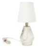 Clear & White Textured Glass Table Lamp With Bulb -Northlight Sales Store 810535794