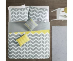 Darcy Yellow Chevron Duvet Cover Set -Northlight Sales Store 810538039 810538040 810538044 2 1