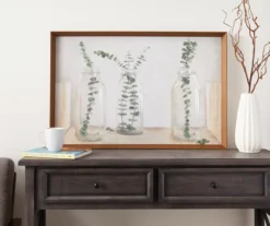 White & Green Eucalyptus In Jars Framed Canvas -Northlight Sales Store 810538180 2
