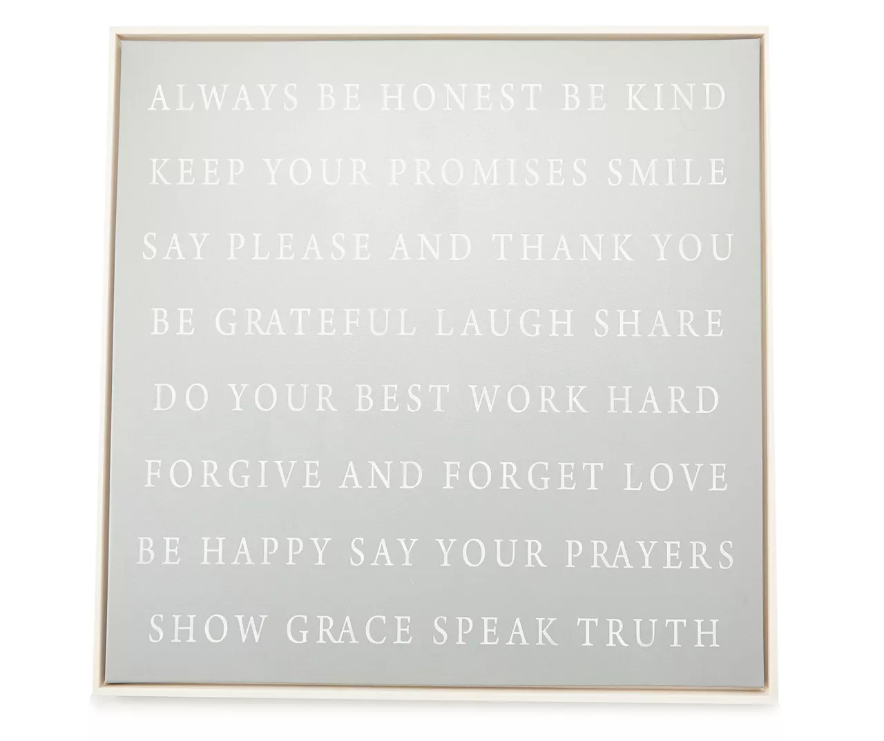 "Always Be Honest" Gray Framed Canvas 3 "Always Be Honest" Gray Framed Canvas
