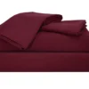 Rhubarb Red Microfiber King 4-Piece Sheet Set -Northlight Sales Store 810541807