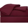 Rhubarb Red Microfiber Queen 4-Piece Sheet Set -Northlight Sales Store 810541813