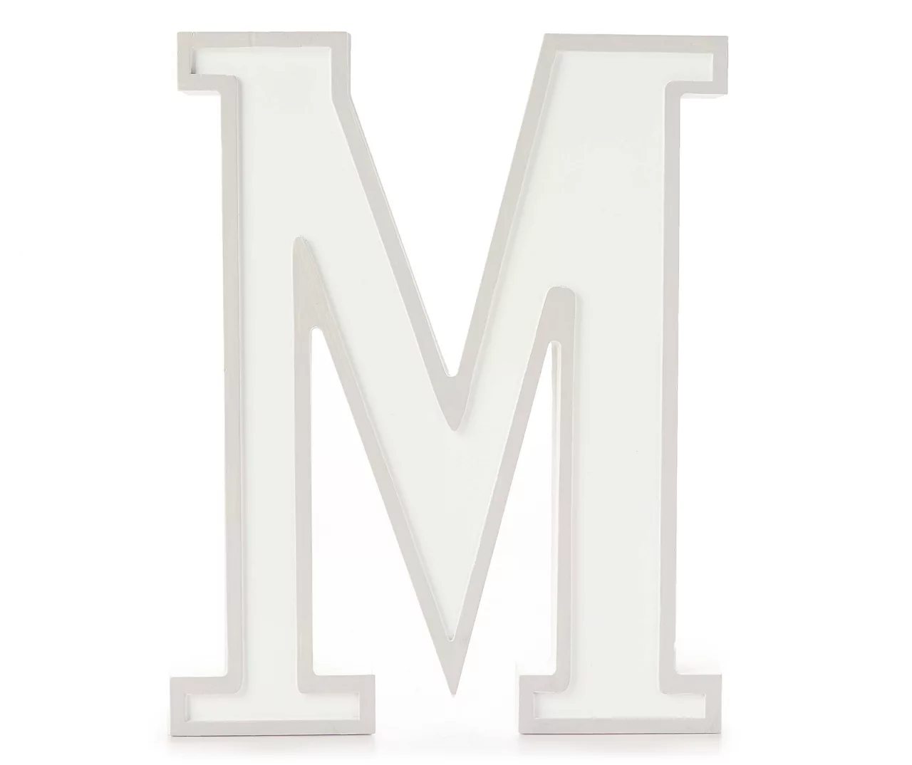 Monogram Gray Wash Tabletop Letter Plaque 4 Monogram Gray Wash Tabletop Letter Plaque - Image 2