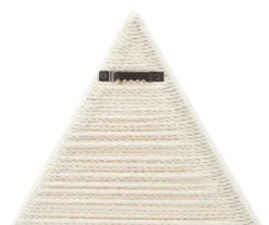 Light Brown & White Wood & Yarn 1 Triangle Wall Decor 7 Light Brown & White Wood & Yarn 1 Triangle Wall Decor -Northlight Sales Store 810544020 2