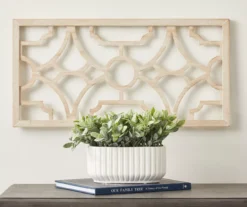 Green Leafy Plant In White Ripple Oval Ceramic Pot -Northlight Sales Store 810545147 2