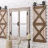 White & Natural Barn Door Wall Décor, 2-Pack -Northlight Sales Store 810546424 1