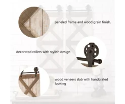 White & Natural Barn Door Wall Décor, 2-Pack 13 White & Natural Barn Door Wall Décor, 2-Pack -Northlight Sales Store 810546424 5