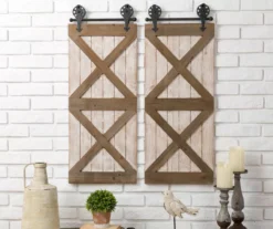 White & Natural Barn Door Wall Décor, 2-Pack 15 White & Natural Barn Door Wall Décor, 2-Pack -Northlight Sales Store 810546424 7