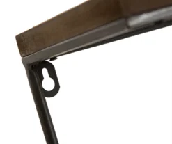 Brown & Black Cross-Bar 2-Piece Wall Shelf Set -Northlight Sales Store 810546439 4