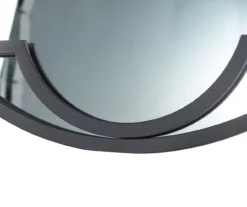 Black Quatrefoil-Accent Round Wall Mirror, (23.62") -Northlight Sales Store 810546448 5