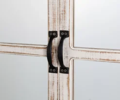 Brown Whitewash Windowpane Farmhouse Wall Mirror, (31.5") -Northlight Sales Store 810546450 4