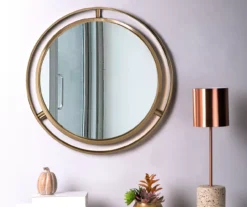 Gold Open-Border Round Wall Mirror, (24") -Northlight Sales Store 810546452 8