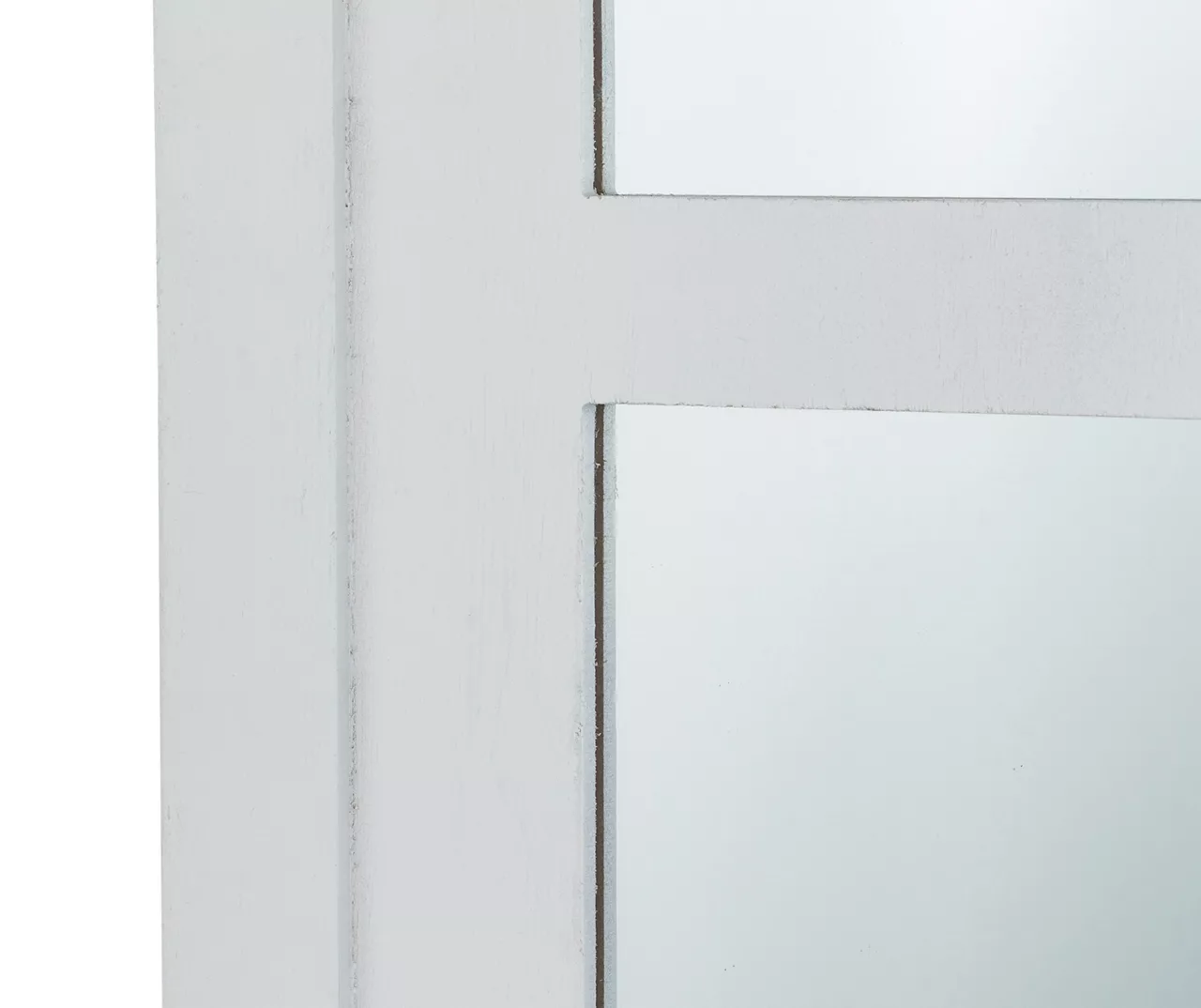 White Arching Windowpane Wall Mirror, (40.16") 9 White Arching Windowpane Wall Mirror, (40.16") - Image 7