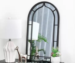 Black Rounded Arch Wall Mirror, (33.07") -Northlight Sales Store 810546462 10