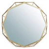 Gold Octagon Geometric-Border Wall Mirror, (28.15") -Northlight Sales Store 810546468 1