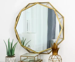 Gold Octagon Geometric-Border Wall Mirror, (28.15") 17 Gold Octagon Geometric-Border Wall Mirror, (28.15") -Northlight Sales Store 810546468 8