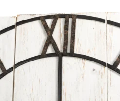 Black & White Distressed Roman Numeral 3-Piece Farmhouse Wall Clock Set, (31.5") -Northlight Sales Store 810546473 7