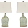 Sage Speckled Maribeth Paper Table Lamp, 2-Pack -Northlight Sales Store 810546702 1