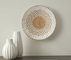 White Round Woven Swirl Wall Decor -Northlight Sales Store 810547450 2