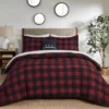Red Buffalo Plaid Rochester Reversible King 8-Piece Comforter Set -Northlight Sales Store 810547533 810547534 810547687 810547688 810547689 22