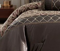 Red & Espresso Paisley & Arabesque Brackley Comforter Set -Northlight Sales Store 810547758 1