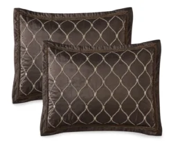 Red & Espresso Paisley & Arabesque Brackley Comforter Set -Northlight Sales Store 810547758 2