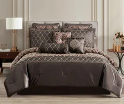 Red & Espresso Paisley & Arabesque Brackley Comforter Set -Northlight Sales Store 810547758