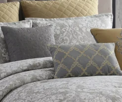 Gray & Gold Damask Lantana Comforter Set -Northlight Sales Store 810547760 3