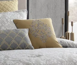 Gray & Gold Damask Lantana Comforter Set -Northlight Sales Store 810547760 4