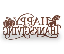 "Happy Thanksgiving" Leaves & Pumpkin Wordscript Wall Decor -Northlight Sales Store 810547795 2