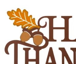 "Happy Thanksgiving" Leaves & Pumpkin Wordscript Wall Decor -Northlight Sales Store 810547795 3