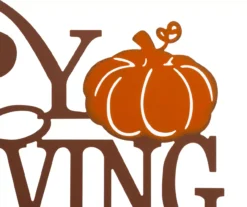 "Happy Thanksgiving" Leaves & Pumpkin Wordscript Wall Decor -Northlight Sales Store 810547795 4