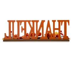 "Thankful" Pumpkin, Berries & Leaves Wordscript Tabletop Decor -Northlight Sales Store 810547801 3