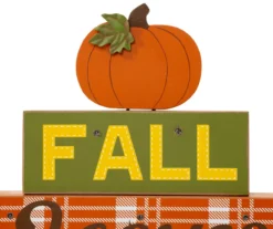 "Fall, Leaves, Pumpkin" Pumpkin & Letter Block LED Tabletop Decor 13 "Fall, Leaves, Pumpkin" Pumpkin & Letter Block LED Tabletop Decor -Northlight Sales Store 810547823 4