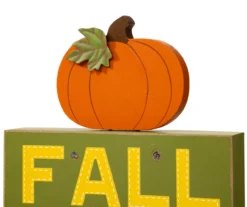 "Fall, Leaves, Pumpkin" Pumpkin & Letter Block LED Tabletop Decor 14 "Fall, Leaves, Pumpkin" Pumpkin & Letter Block LED Tabletop Decor -Northlight Sales Store 810547823 5