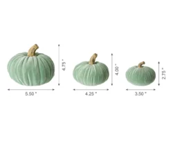 Mint Green Velvet 3-Piece Rib Pumpkin Set -Northlight Sales Store 810547831 6