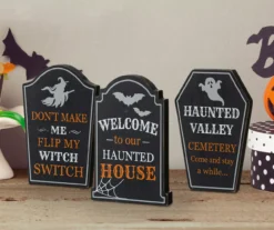 Halloween Sentiments 3-Piece Tombstone Tabletop Decor Set -Northlight Sales Store 810547839 5