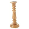Light Brown Notch-Carved Pillar Candle Holder -Northlight Sales Store 810547959