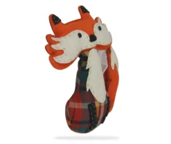 Northlight Plaid Sitting Fox Plush Tabletop Decor -Northlight Sales Store 810548124 1