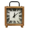 Brown Square Roman Numeral Table Clock 1 Brown Square Roman Numeral Table Clock -Northlight Sales Store 810548570