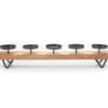 Wood & Metal 5-Tier Pillar Candle Holder -Northlight Sales Store 810548907