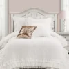 Ella White Ruffle & Lace Twin XL 2-Piece Comforter Set -Northlight Sales Store 810552774