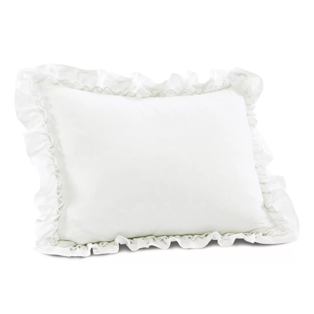 Ella White Ruffle & Lace Twin XL 2-Piece Comforter Set 6 Ella White Ruffle & Lace Twin XL 2-Piece Comforter Set - Image 4