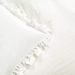 Ella White Ruffle & Lace Twin XL 2-Piece Comforter Set 12 Ella White Ruffle & Lace Twin XL 2-Piece Comforter Set -Northlight Sales Store 810552774 4