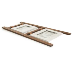 Brown & White 2-Photo Ladder Picture Frame -Northlight Sales Store 810552836 1