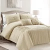 Aurora Pleated Pintuck Comforter Set -Northlight Sales Store 810552893