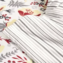 Blooming Garden Gray & Red King 5-Piece Comforter Set -Northlight Sales Store 810552897 3